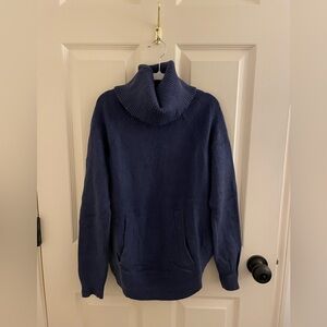 Warm blue turtleneck!